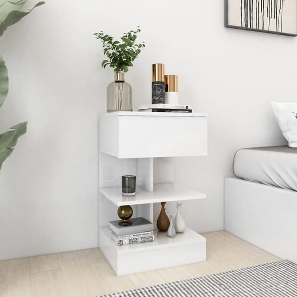 Maison Exclusive - Sängbord 2 st Vit blank 40x35x65 cm Strålande vit