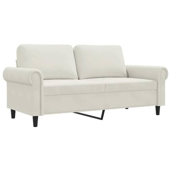 Maison Exclusive - Soffa 2-sits Creme 140 cm Sammet