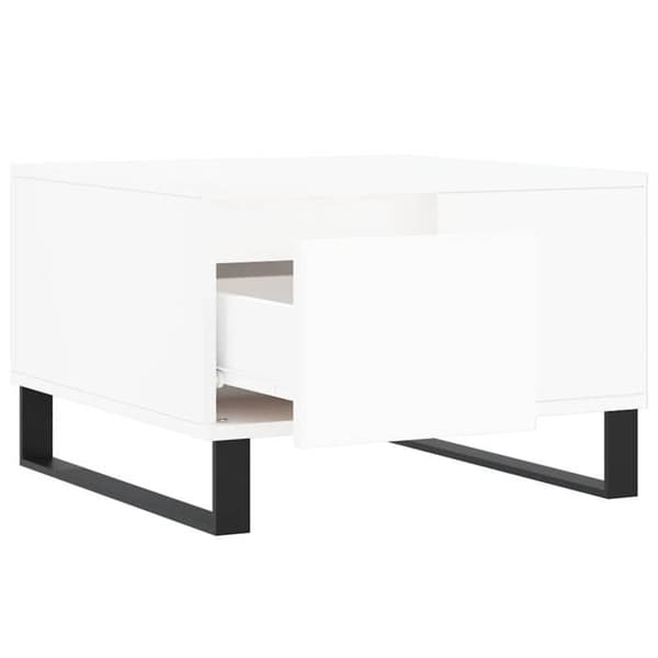 Maison Exclusive - Låg bord vit 55x55x36,5 cm ingenjörsträ
