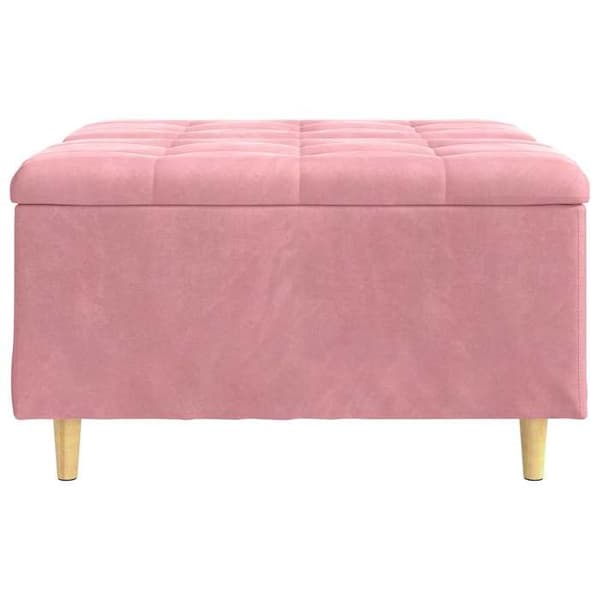 Maison Exclusive - Ottoman med förvaring Rosa 80 x 80 x 45 cm Sammet