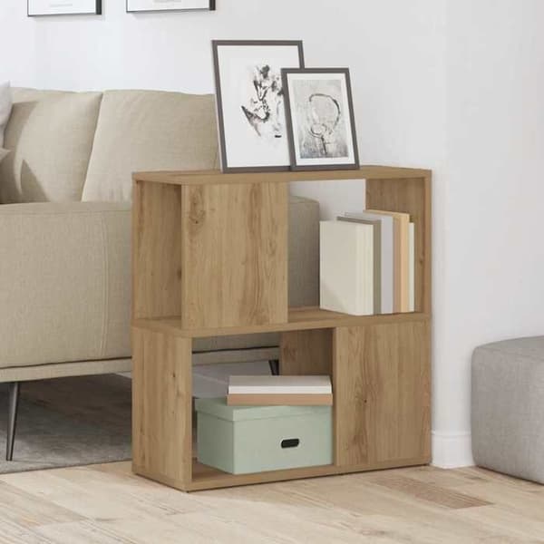Maison Exclusive - Bibliotek i egetræ, håndlavet 60x24x63 cm, ingeniørtræ