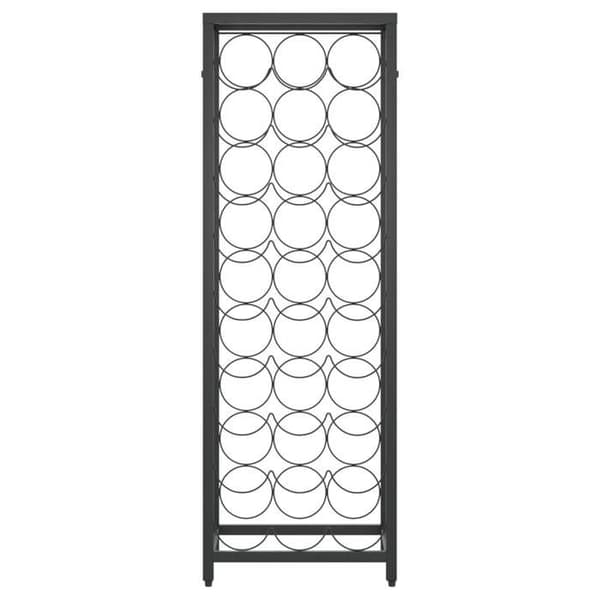 Maison Exclusive - Flaskställ för 27 flaskor svart 34x18x100cm smidesjärn