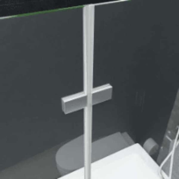 Maison Exclusive - Fällbar duschkabin 2 paneler ESG 95x140 cm Krom