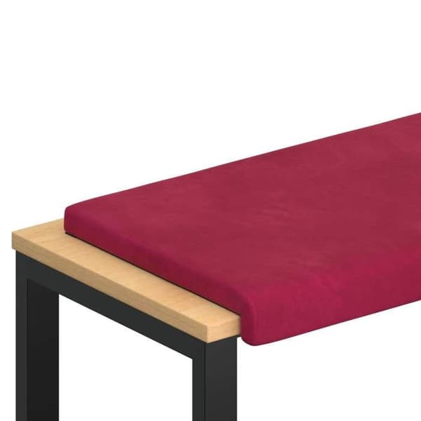 Maison Exclusive - Bänk Kudde Sammet Bordeaux Djup 35 cm