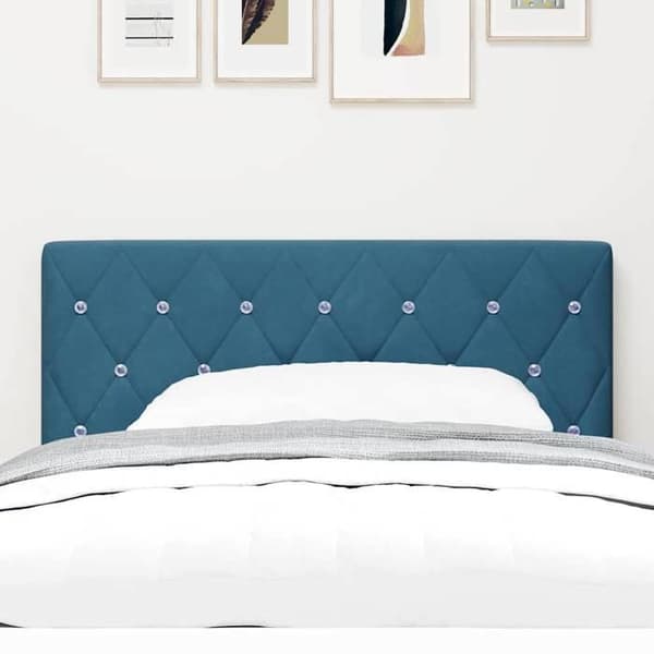 Maison Exclusive - LED-hovedgærde med mørkeblå LED-strips 100 cm Velour