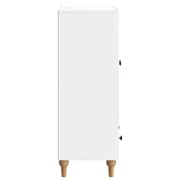 Maison Exclusive - Hvid glans buffet 66 x 34,5 x 95 cm Ingeniørtræ