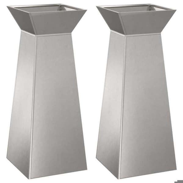 Maison Exclusive - Pelarplanter 2 st Silver 40 x 40 x 100 cm