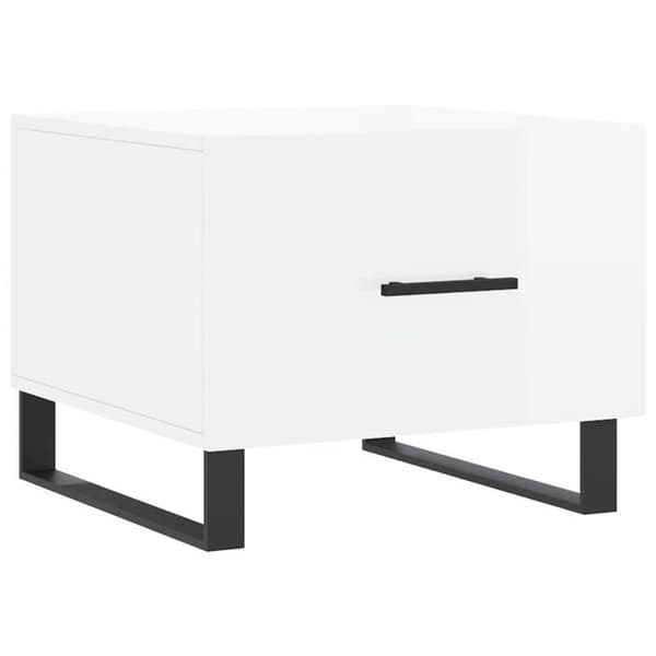 Maison Exclusive - 2 st soffbord vit glansig 50x50x40cm ingenjörsträ