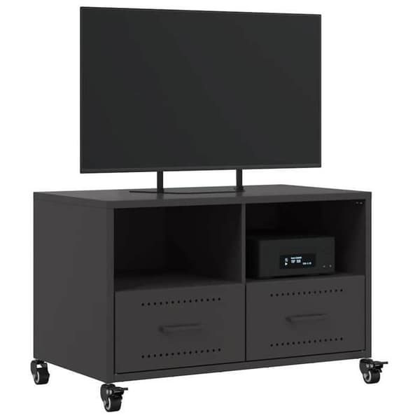 Maison Exclusive - Sort TV-møbel 68x39x43,5 cm stål