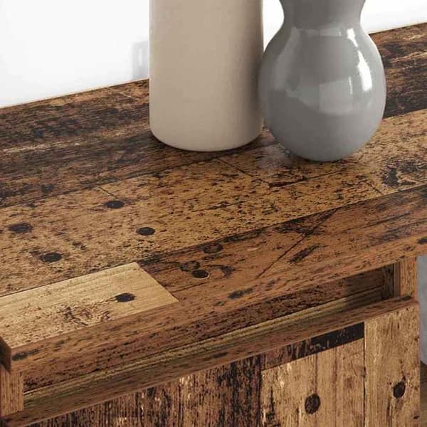 Buffé - EXKLUSIVT HUS - 2 st - Ingenjörsträ - 60 x 35 x 70 cm - Matt brun