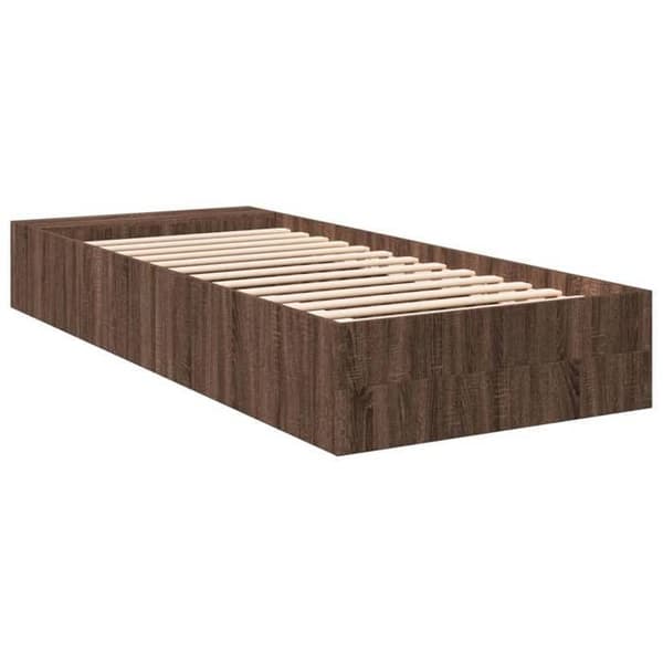 Maison Exclusive - Sängram utan madrass ek brun 100x200 cm