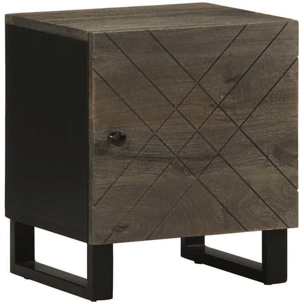 Maison Exclusive - Sort natbord 40x33x46 cm i solid mangotræ