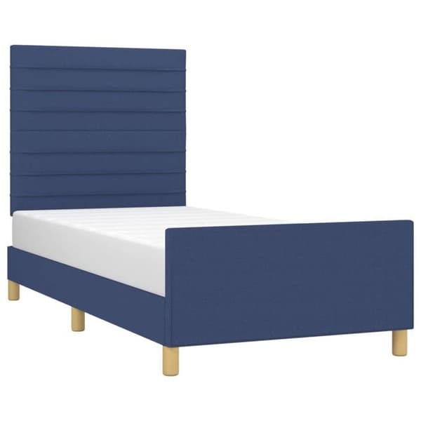 Maison Exclusive - Sengestel uden madras blå 80x200 cm stof