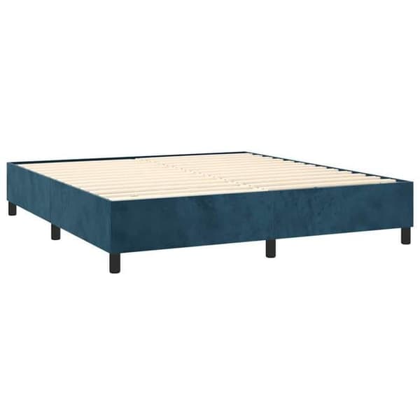 Maison Exclusive - Vuodepohja ja tummansininen patja 160x200cm Sametti