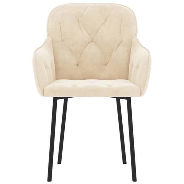 Maison Exclusive - Matstolar set om 2 Creme Sammet