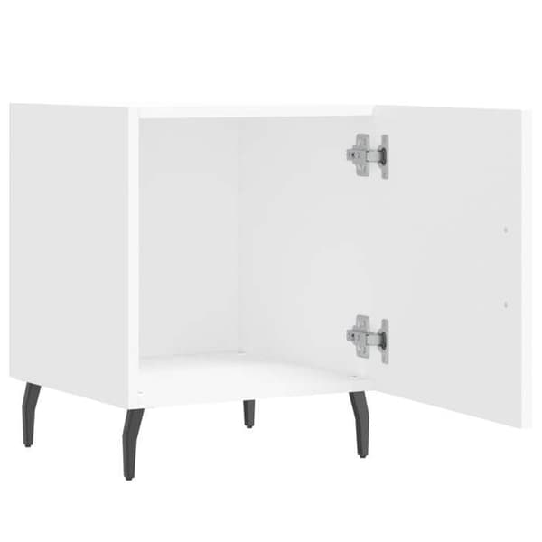 Maison Exclusive - Sängbord 2 st vit 40x40x50 cm ingenjörsträ