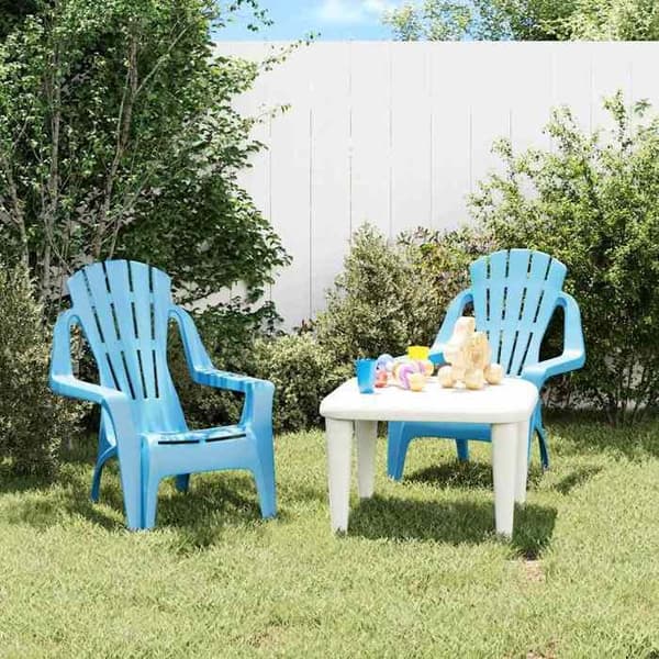 Maison Exclusive - Barnträdgårdsstolar set om 2 blå 37x34x44 cm PP