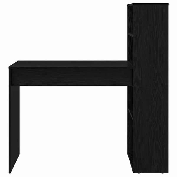 Maison Exclusive - Kontor Sort egetræ Ingeniørtræ 113 x 54 x 120 cm svart ek