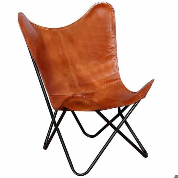 Maison Exclusive - Brun læder butterfly stol brun