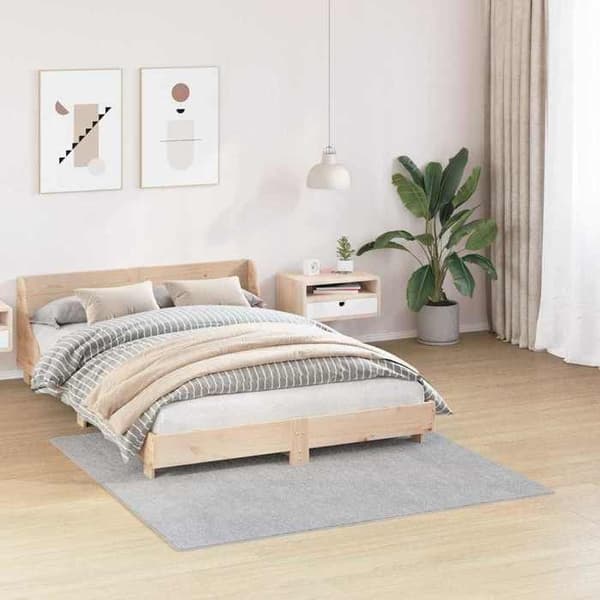 Shaggy-matto - MAISON EXCLUSIVE - 160 x 160 cm - Polypropeeni (PP) - Liukumaton - Harmaa Grå
