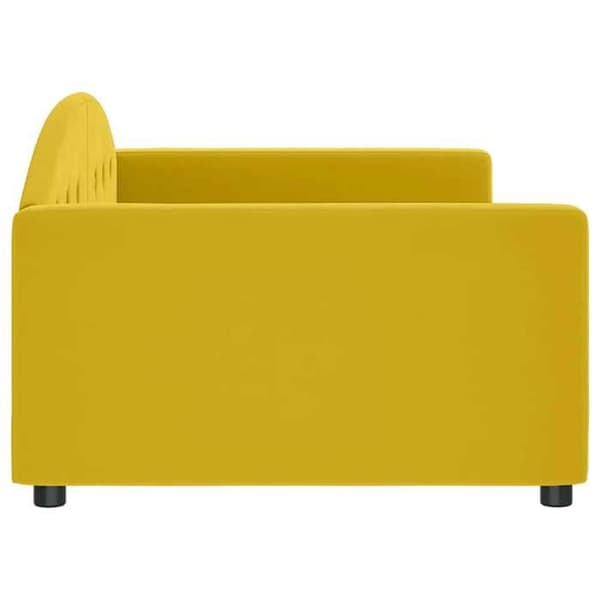 Maison Exclusive - Sängsoffa utan madrass gul 100x200 cm sammet