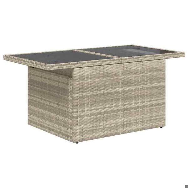 Maison Exclusive - Trädgårdsmöbler med kuddar 7 delar ljusgrå flätad resin