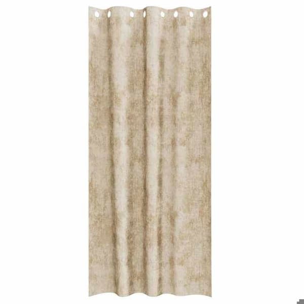 Maison Exclusive - Gardiner i sammet 2 st Kräm 245 x 140 cm Sammet Grädde