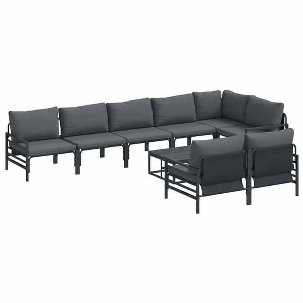 Maison Exclusive - 9 osan musta terassikalustesarja