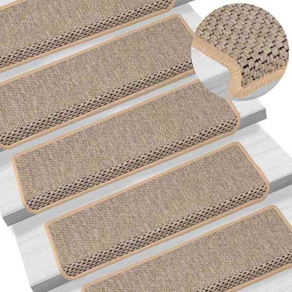Maison Exclusive - Selvklæbende trappetæpper 15 stk 65x21x4 cm Lys beige