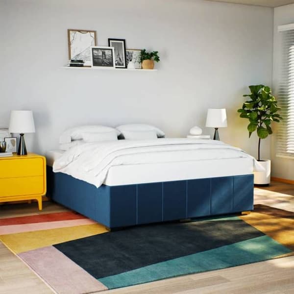 Maison Exclusive - Sengestel uden madras blå 200x200 cm stof
