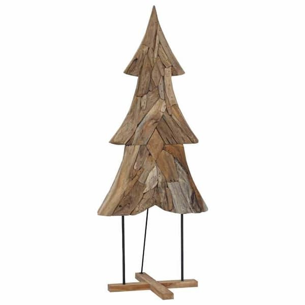 Juletræ - EKSKLUSIVT HUS - Rustik design - Massivt teaktræ - 181,5 cm - Brun brun