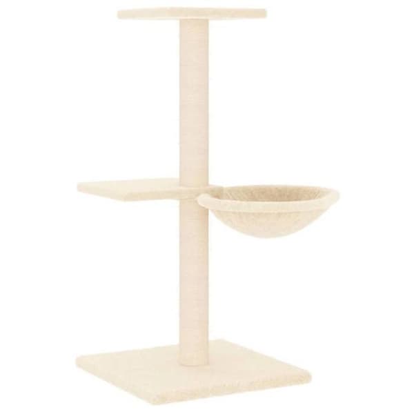 Maison Exclusive - Kissanpuu, jossa on kreppikuituinen raapimispuu, 72 cm Grädde