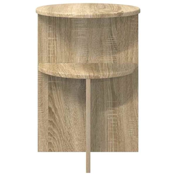 Maison Exclusive - Sidebord Egetræ Sonoma Ø 39,5 x 55 cm Ingeniørtræ Sonoma ek