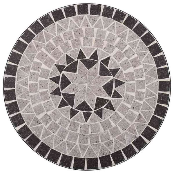 Maison Exclusive - Bistro bord mosaik Grå 60 cm Keramik Grå