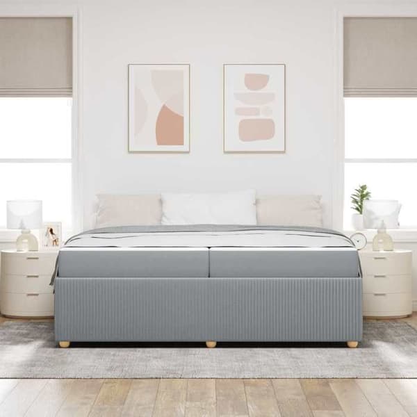 Maison Exclusive - Sängram Ljusgrå 200 x 200 cm tyg