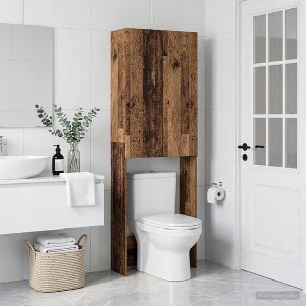 Maison Exclusive - Toilettskabe DELFT Antik træ 66 x 25,5 x 190 cm