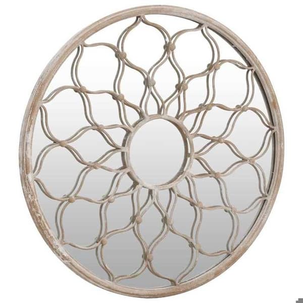 Maison Exclusive - Trädgårdspegel Sand 60x3 cm Järn Rund utomhusbruk