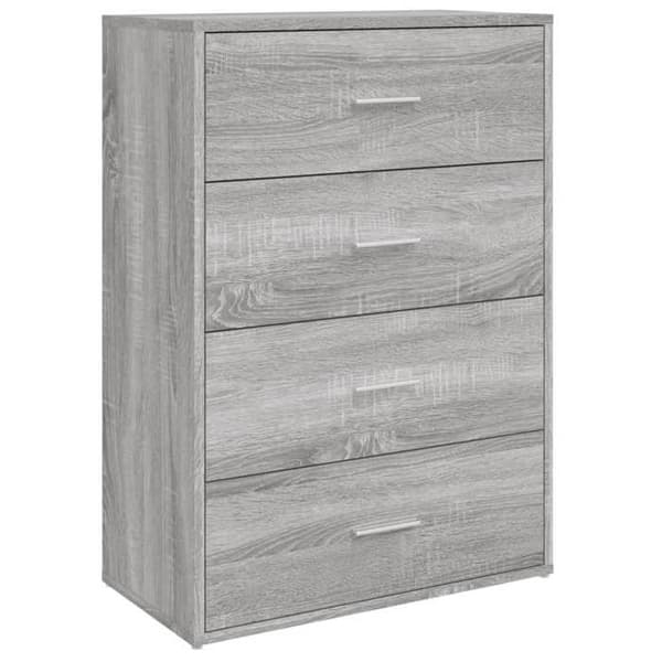 Maison Exclusive - Bufféer 2 st sonoma grå 60x31x84 cm ingenjörsträ