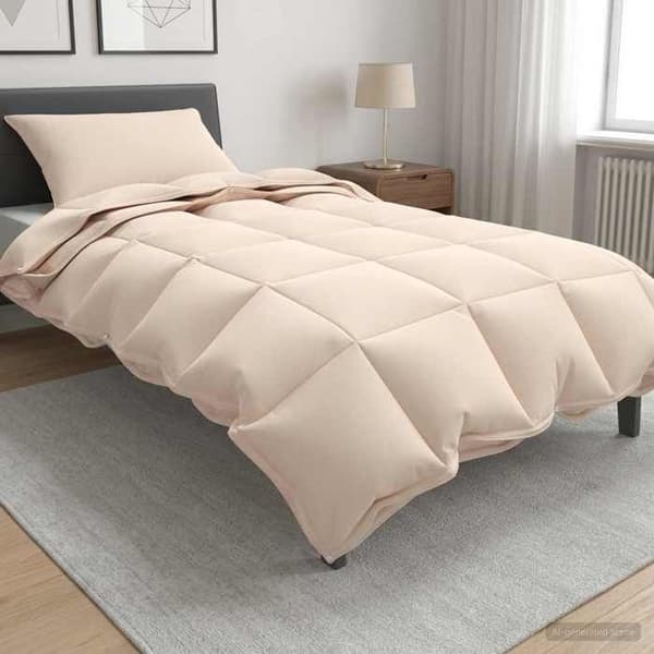 Maison Exclusive - Beige Peitto Setti 140 x 200 cm Puuvilla, Kapok, Polyesteri