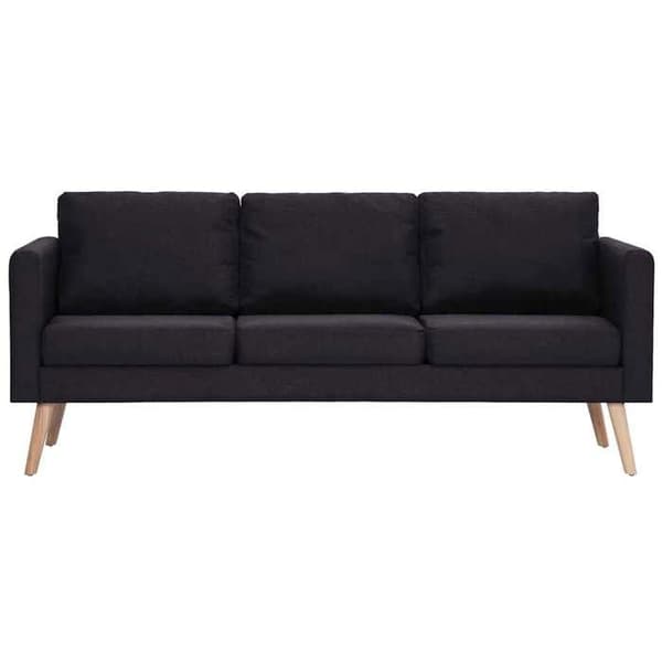 Maison Exclusive - Sæt af 2 sorte stofsofaer Svart