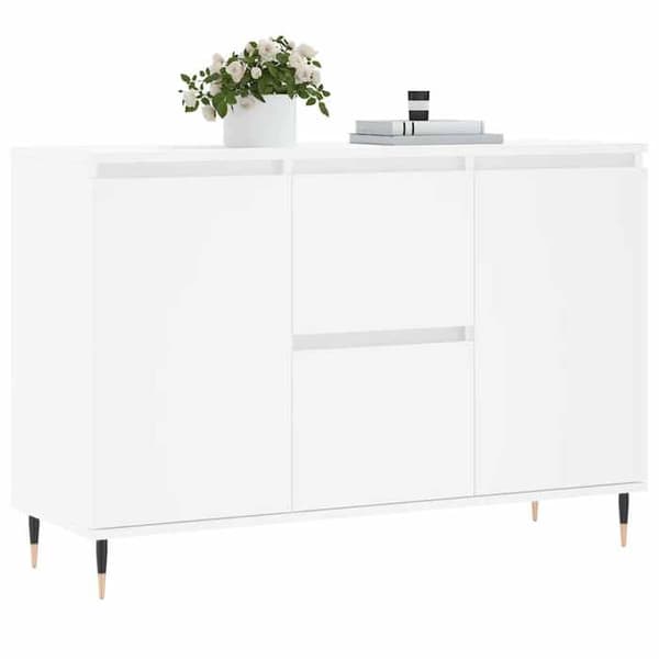 Maison Exclusive - Buffé vit 101,5x35x70 cm ingenjörsträ
