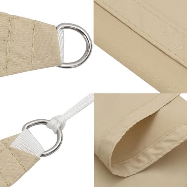 Skuggsegling - Exklusivt Hem - Oxford PU Tyg - Triangulär 5x7x7 m - Beige beige