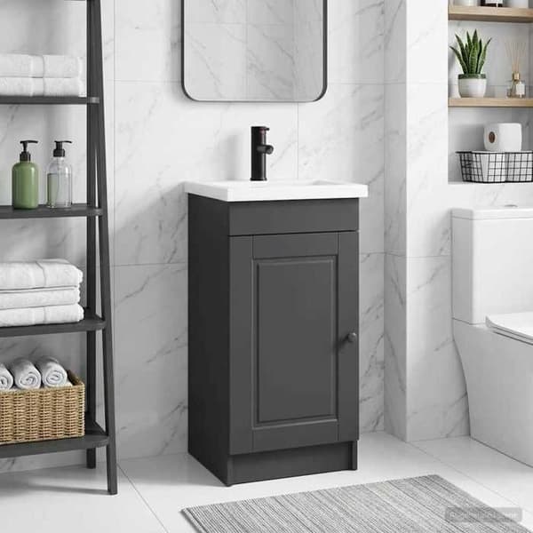 Maison Exclusive - Badeværelsesmøbel med sort vask 42 x 40 x 84,5 cm