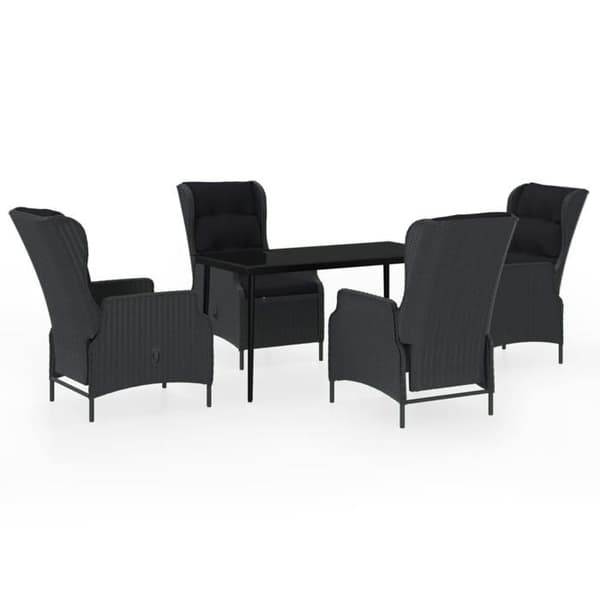 Maison Exclusive - Have spisebordssæt 5 stk Mørkegrå