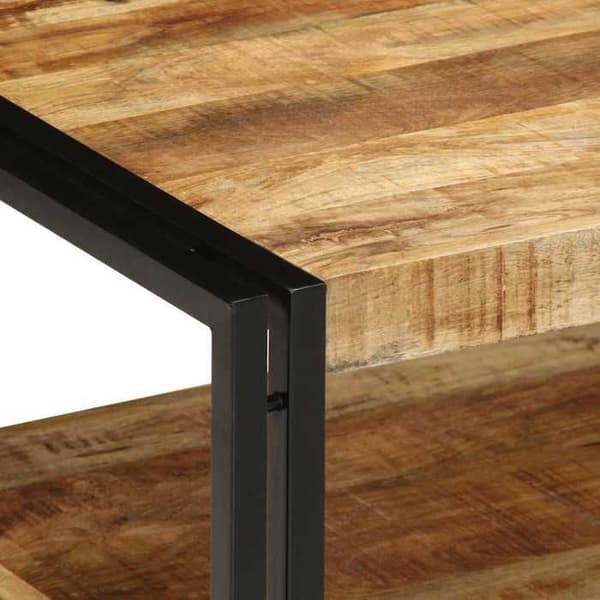 Bord - EKSKLUSIV HUS - 70x50x38 cm - Massivt mangotræ - Jernramme - Rektangulær