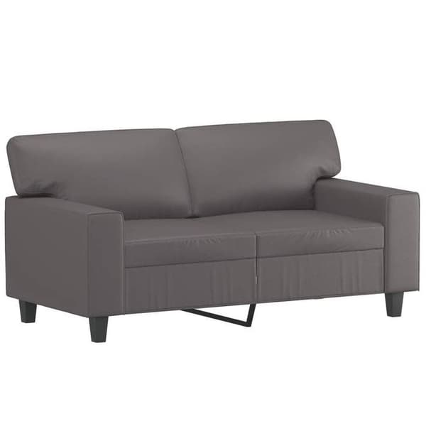 Maison Exclusive - Sæt af 2 sofaer med grå kunstlæderpuder