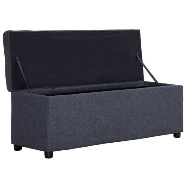 Maison Exclusive - Penkki säilytystilalla 116 cm Tummanharmaa Polyesteri Mörkgrå