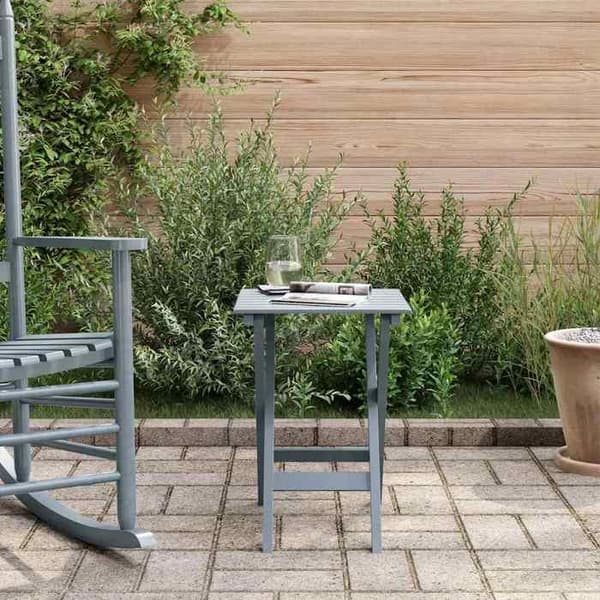 Maison Exclusive - Fällbord i grå massiv poppelträ