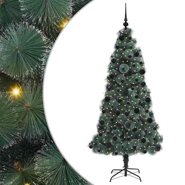 Kunstig juletræ - EKSKLUSIV HUS - Forbelyst konisk - USB - Varm hvid LED - Grøn