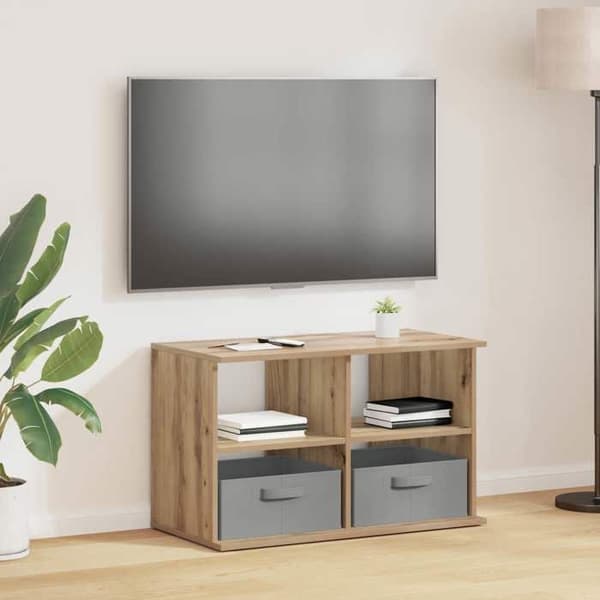 Maison Exclusive - TV-stativ 79 x 40 x 48 cm Håndlavet eg